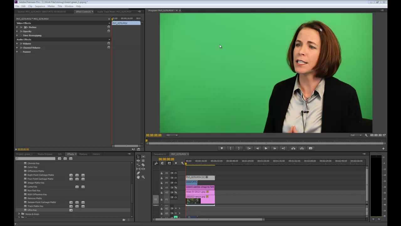 Com editar les imatges de la pantalla verda d'Adobe Premiere Pro